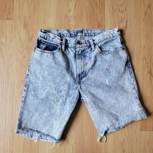 Anthropologie Other - Anthropologie Speckle Painter Denim Raw Hem Shorts